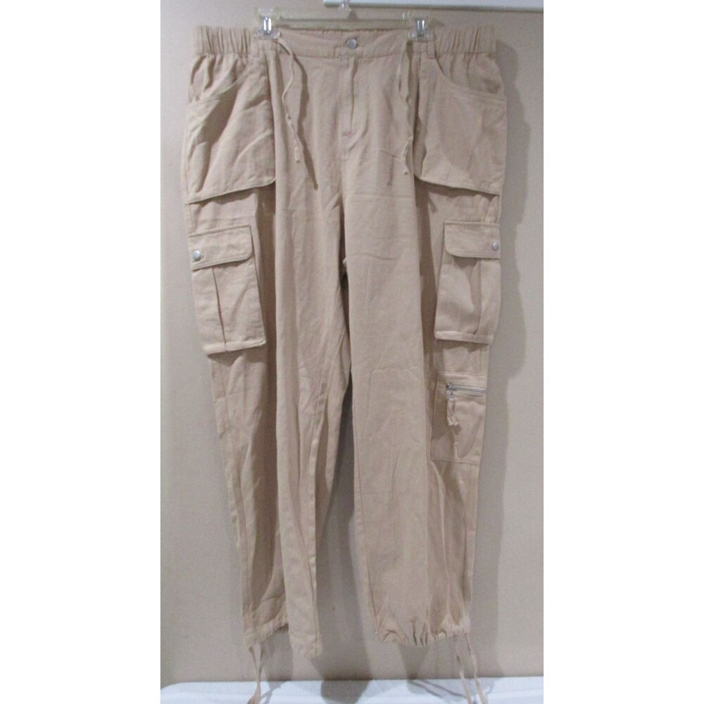 NWT Casei Jogger Pants Women 3XL Light Khaki Activewear